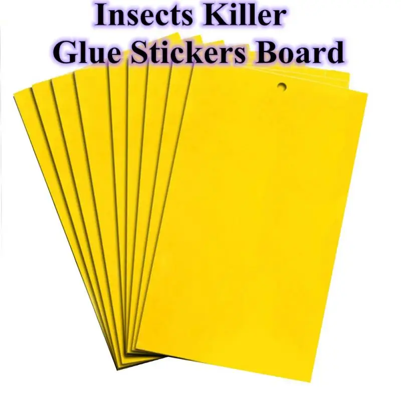 

1PC Sticky Fly Paper Eliminate Insect Glue Paper Environmental Two-Sided Sticky Trap Insects Killer Glue Stickers Board