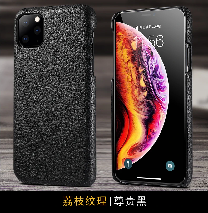 4 цвета чехол из натуральной кожи с натуральным лицевым покрытием для iPhone 11 Pro Max 7 8 Plus X XS XR чехол из зернистой воловьей кожи с зернистой текстурой личи