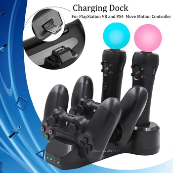

PS4 PS VR Move Controller Charger Storage Stand Charging Dock for Sony PlayStation 4 Play Station 4 PS 4 PSVR Move Accessories