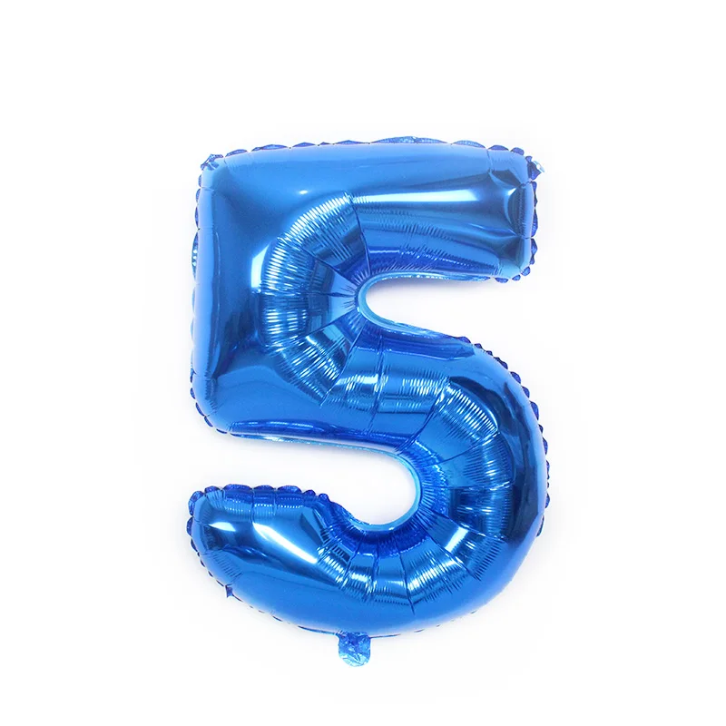 32in DP blue 5 32 дюйма шара с цифрой 1st День Рождения украшения для детей 18 цифры синие шары Свадебные рисунок Выпускной вечерние воздушные шары - Цвет: 32in DP blue 5