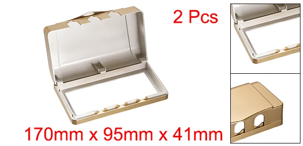 Golden 2Pcs Uxcell 1/2/3 шт. всепогодный крышка розетки в-Применение штепсельной вилки протектор Крытый Применение s 170x95x41 мм белый/прозрачный/темно-желтый/золотой/синий - Цвет: Golden 2Pcs