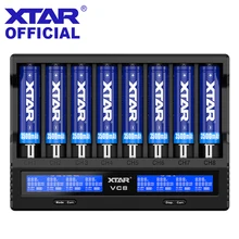 XTAR Batery Charger VC8 VC4 VC4S USB Charger Display For AAA AA Li ion Batteris 10400 26650 20700 21700 18650 Battery Charger