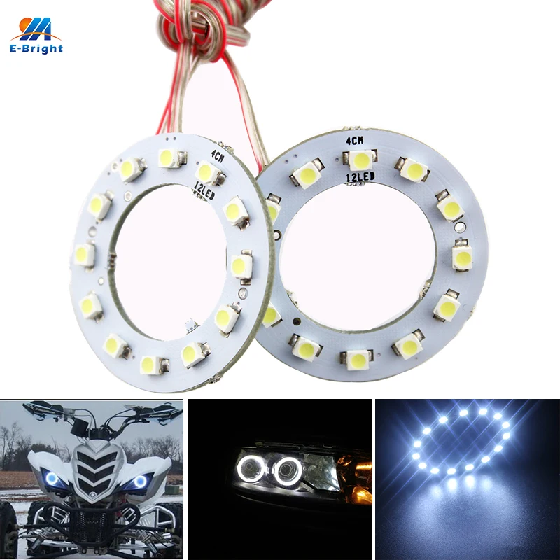 2 шт. YM E Bright Angel Eye 40 мм 1210 12 светодиодов 3528 4 см кольца В постоянного тока SMD для