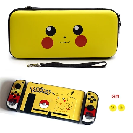 4 в 1 nintendo Switch EVA сумка для хранения с Pokemo жесткий защитный чехол Оболочка Чехол комплект для NS nintendo консолью коммутатора Аксессуары - Цвет: Bag with case B