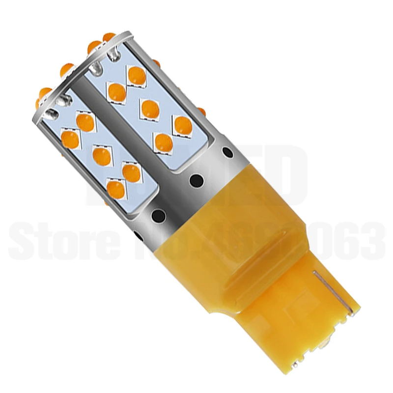 7440 100x1156 BA15S P21W Автомобильный светодиодный светильник 7440 T20 3030 35 smd Canbus Нет ошибок для Поворотная сигнальная лампа - Испускаемый цвет: 7440