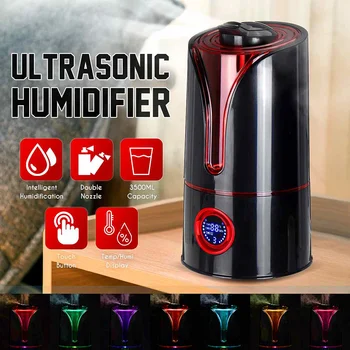 

3500ML 110V/220V Ultrasonic Air Humidifier Aroma Essential Oil Diffuser for Home Air Fogger Mist Maker with LED Night Lamp
