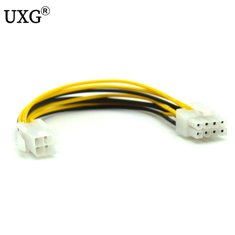 20cm ATX 4 Pin 4Pin to 8 pin 8Pin EPS 12V ATX Motherboard Power Supply Adapter Converter Cable For Bitcoin Miner Antminer Mining