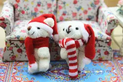 52 кукольный домик миниатюрные конфеты игрушка сцена модель Кукольный домик аксессуары мини Рождественский медведь B183