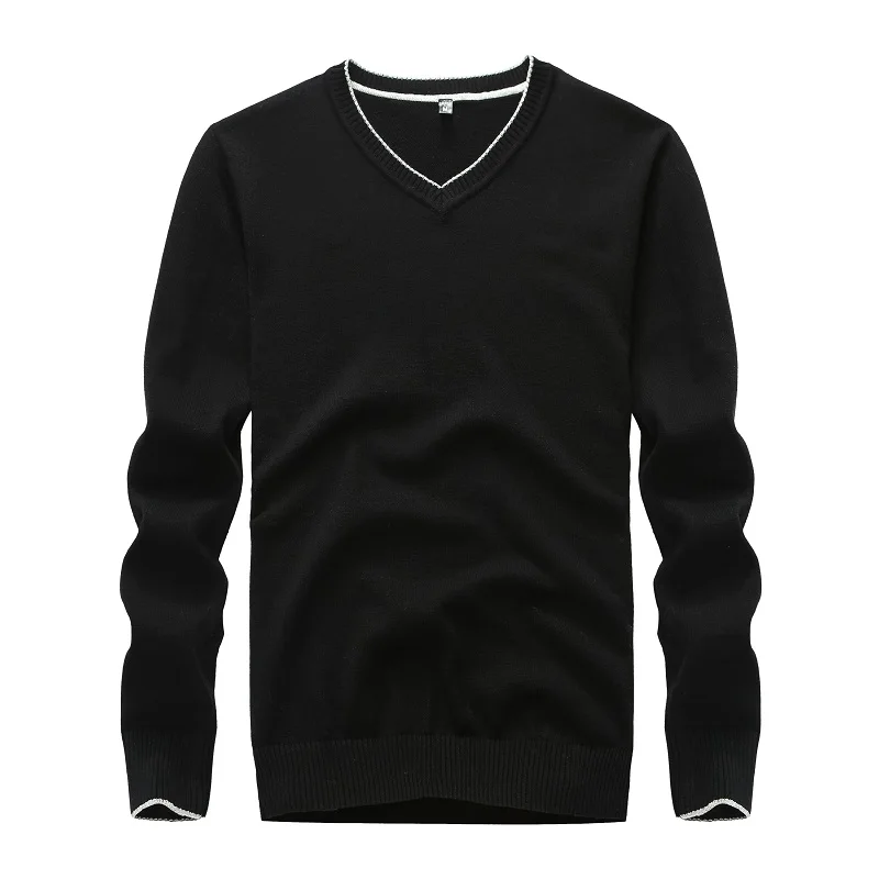 Sweater Men Cotton Solid Black Pullover Men Sweater Male 2019 V-neck Knitted Sweater Men 5 Colors Yellow Sweater Men Winter Sweater Men Cotton Solid Black Pullover Men Sweater Male 2019 V-neck Knitted Sweater Men 5 Colors Yellow Sweater Men Winter