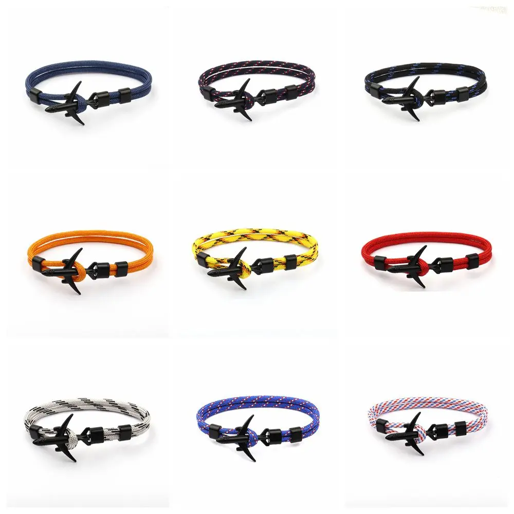 

MLING Vintage Camouflage Rope Aircraft Bracelet For Men Women