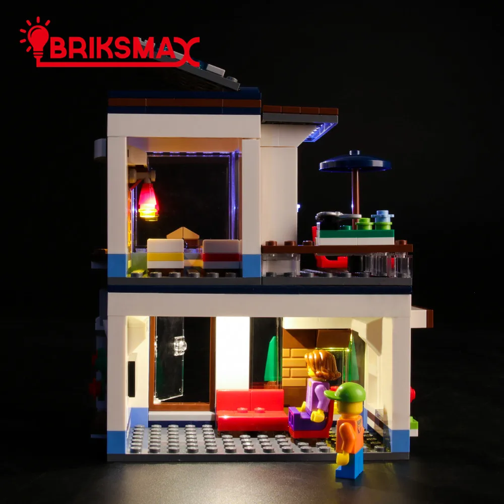 BriksMax светодиодный светильник, комплект для создания модульных современных строительных блоков, совместимых с 31068(модель не входит в комплект