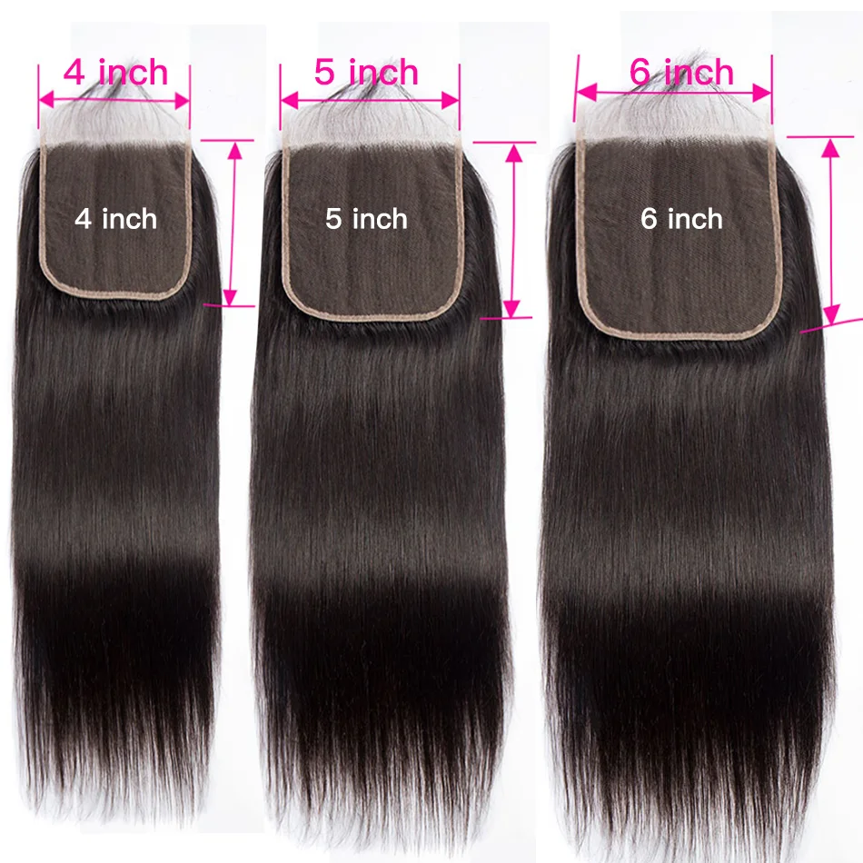 Pacotes de Cabelo Reto com Fechamento Feixes de Cabelo Pacotes com Fechamento do Laço e Pacotes Elisheva Remy Peruano Humano 4x4 3 1 Pacotes com 34 com fecho