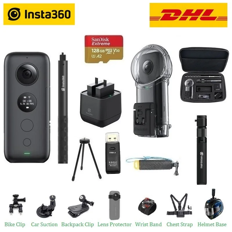 Спортивная Экшн-камера Insta360 ONE X видеокамера 5 7 K для iPhone и Android | Электроника