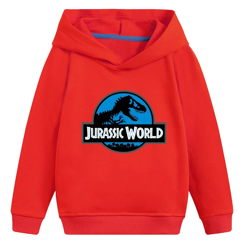 Jurassic Park/World Dinosaur Kids Hooded Hoodies Girls Clothes Casual Cool Children Sweatshirts Baby Pullover Tops,KMT5443 new children's hoodies