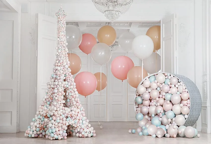 Background for Photography Interior Pink Balloon Eiffel Tower Photo Studio Backdrop Children Birthday Wedding Photocall-300X250CM Background for Photography Interior Pink Balloon Eiffel Tower Photo Studio Backdrop Children Birthday Wedding Photocall-300X250CM
