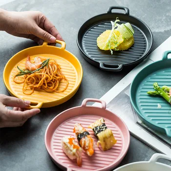

Tableware Ceramic Dinner Plate Set Dish 8/10 Inch Porcelain Cute Dessert Plate Dinnerware Baking Bowl Ceramic Baking Tray