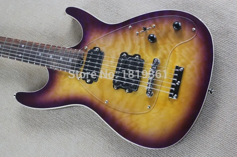 ; высокое качество; твердая деревянная кукла Music man SM-Y2D Sunset burst Электрогитары-151-1