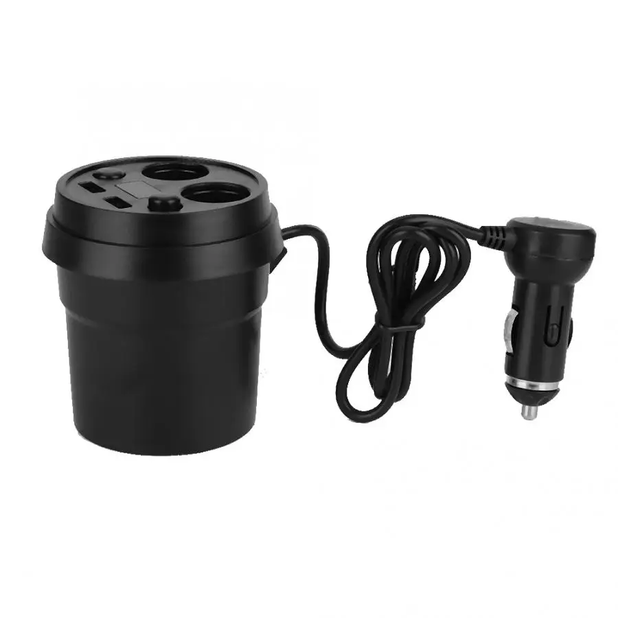 Автомобильная сигарета двойной USB зарядное устройство Автомобильный Кубок в форме многофункциональный мобильный телефон цифровой зарядный порт 12~ 24 В автомобильные аксессуары
