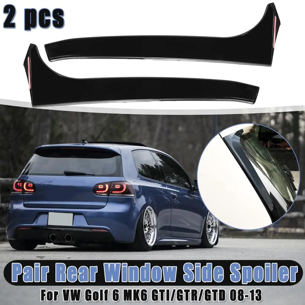 for GTI GTR Пара черных автомобильных фар для бровей веки ABS наклейки Накладка для VW GOLF VI MK6 2008 2009 2010 2011 2012-13 для GTI GTR GTD - Название цвета: for GTI GTR