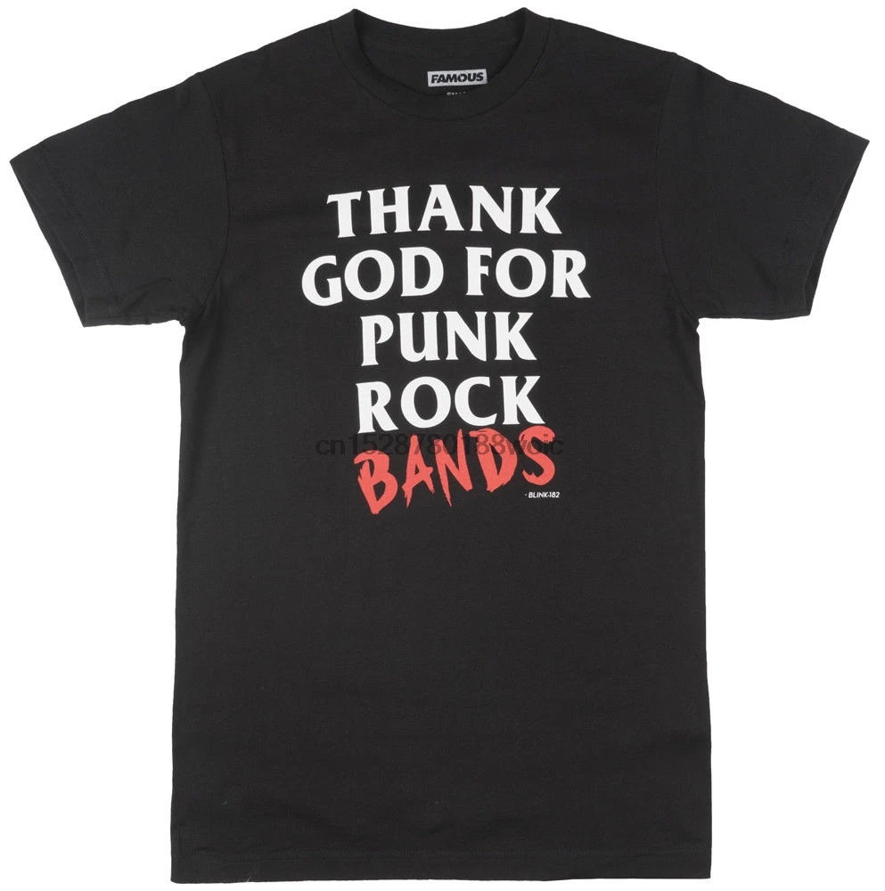 Blink 182 Thank God для панк рок-группы Футболка мужская черная крутая Повседневная