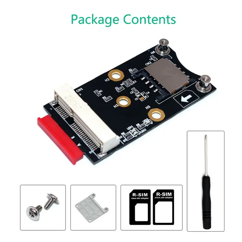 Mini PCI-E к M.2 (NGFF) ключ A/E адаптер с слотом для sim-карты Wi-Fi WWAN LTE 24BB | Компьютеры и офис