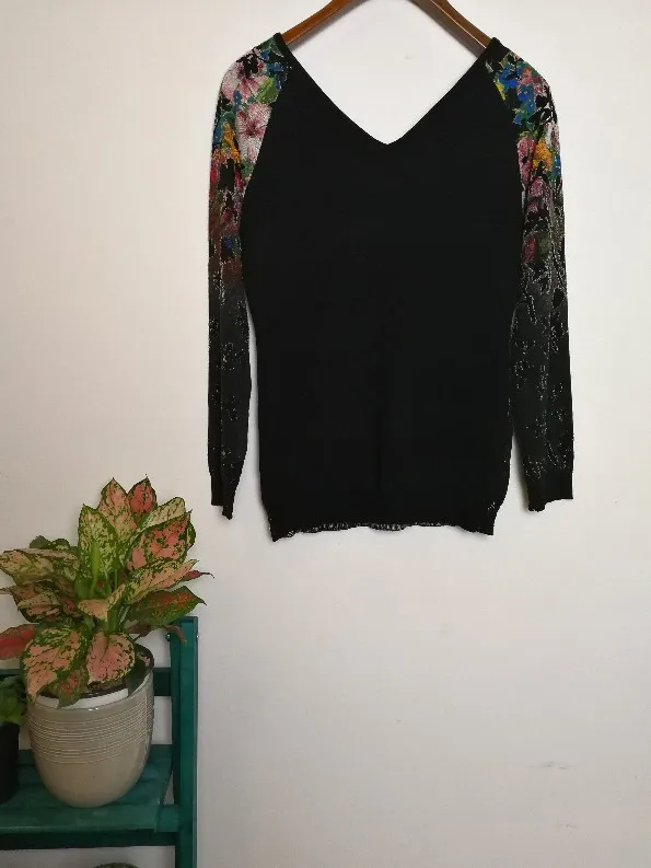 Испанский Стиль Deg family вязаный свитер с принтом на осень и зиму(2) M