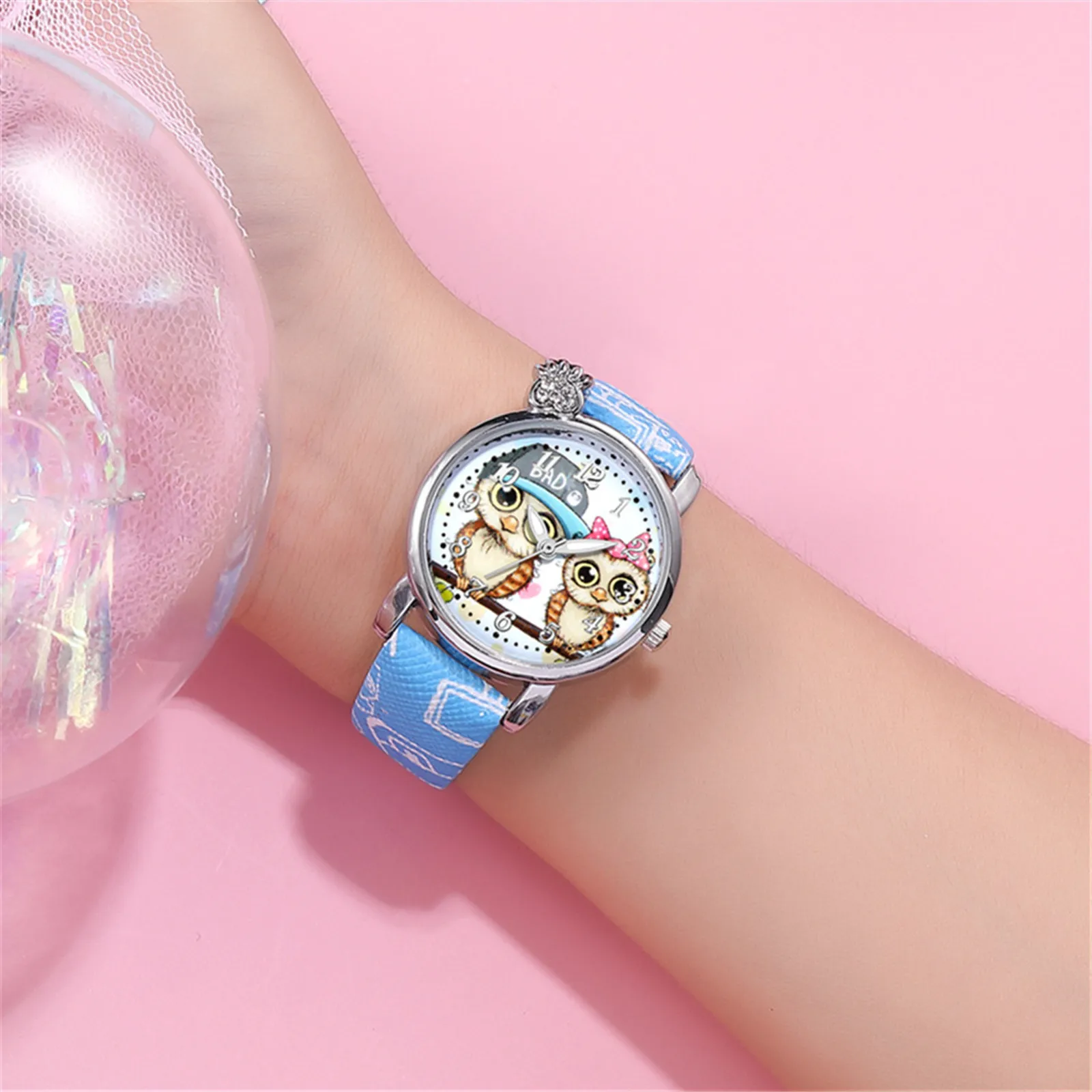Children's Watch Fashion Cartoons Owl Printing Child Mesh Belt Multiple Styles Watches Rubber Watch Christmas Present Relogio afbeelding