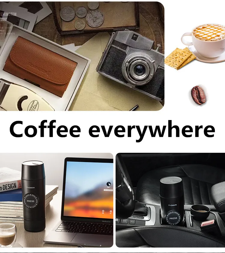 Портативный Электрический Кофе Mechine мини Nespresso кофеварка встроенный аккумулятор горячей/холодной экстракции порошок и капсулы
