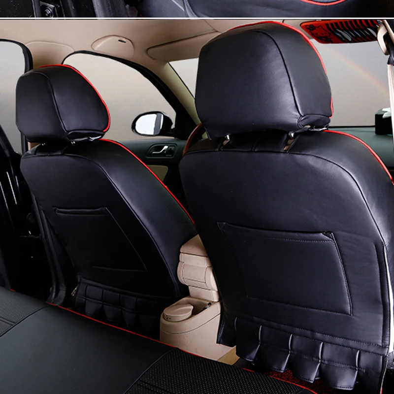 Toyota Prius 2012> Black Fabric Full Car Seat Covers Set 