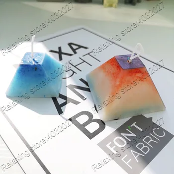 

Pyramid Shape Scented Candle Molds 6 Cavities Irregular Cake Silicone Mould Handmade Wax Candle Soap Mold