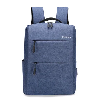 

Fashion Oxford Cloth Solid Color Backpack Anti-Theft Business Bag 15.6-Inch Computer Bags Usb Backpacks 2020 New