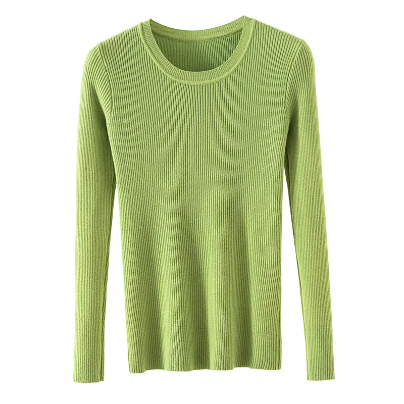 Sueters de mujer moda 2019 Autumn Winter Women Knitted Tops O Neck Long Sleeve Slim maglioni donna jersey mujer invierno