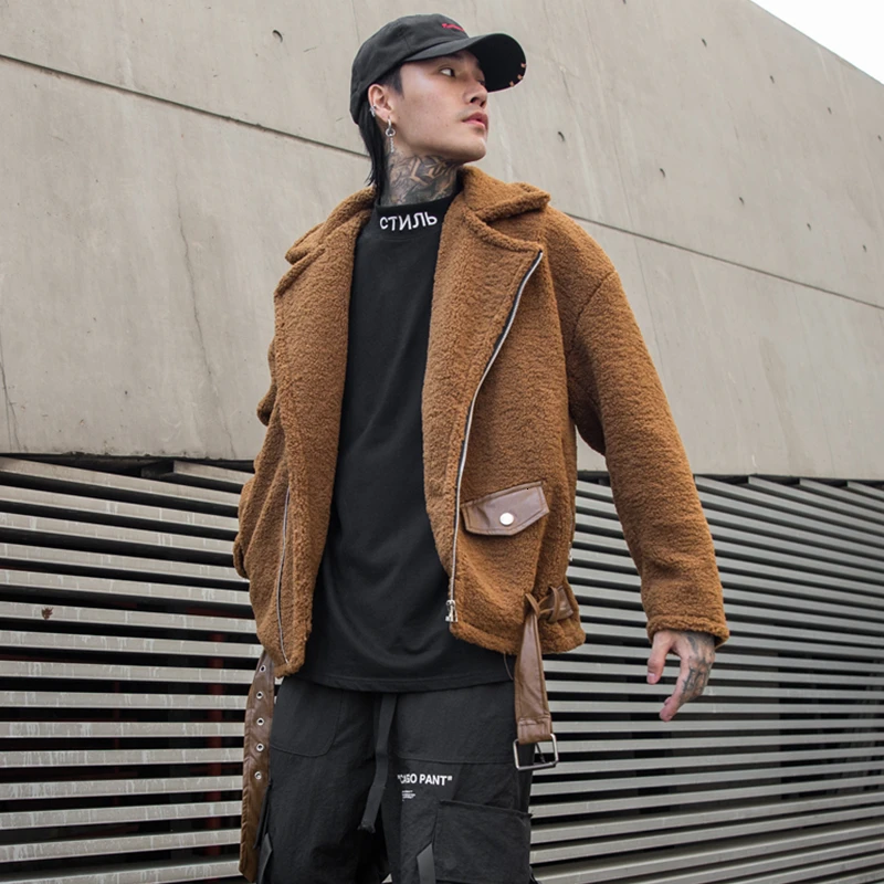 

Winter New Jacket Men Warm Fashion Solid Color Casual Short Jacket Man Streetwear Wild Hip Hop Loose Bomber Jacket Male Clothes