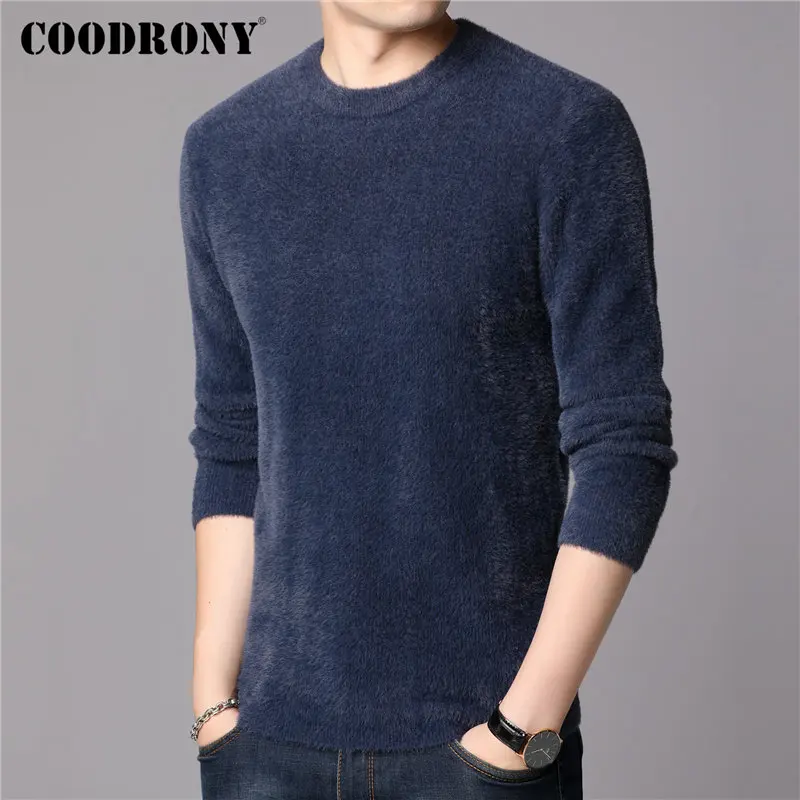 COODRONY Brand Winter Sweater Men Casual O-Neck Pull Homme Thick Warm Cotton Fleece Pullover Men Christmas Jersey Hombre 91128