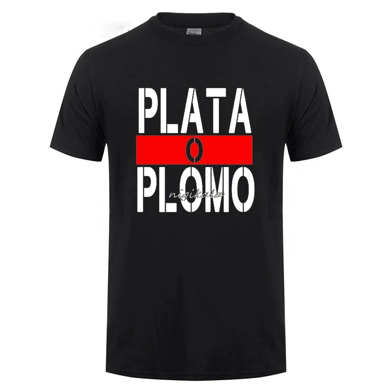 Narcos Pablo Escobar Silver Or Lead T Shirts Plata O Plomo Printed T