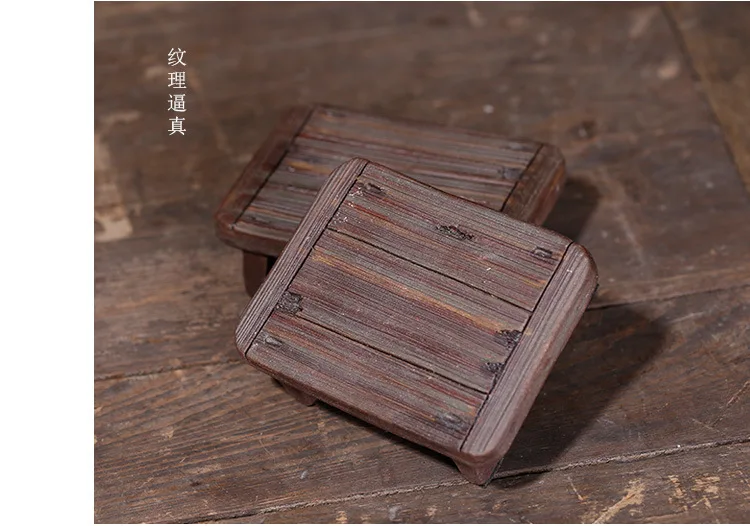 Raw Ore Clay Imitation Wood-grain Yixing Clay Teapot Asked Clay Decoration Accessories Wholesale Tea Drag a Generation of Delive