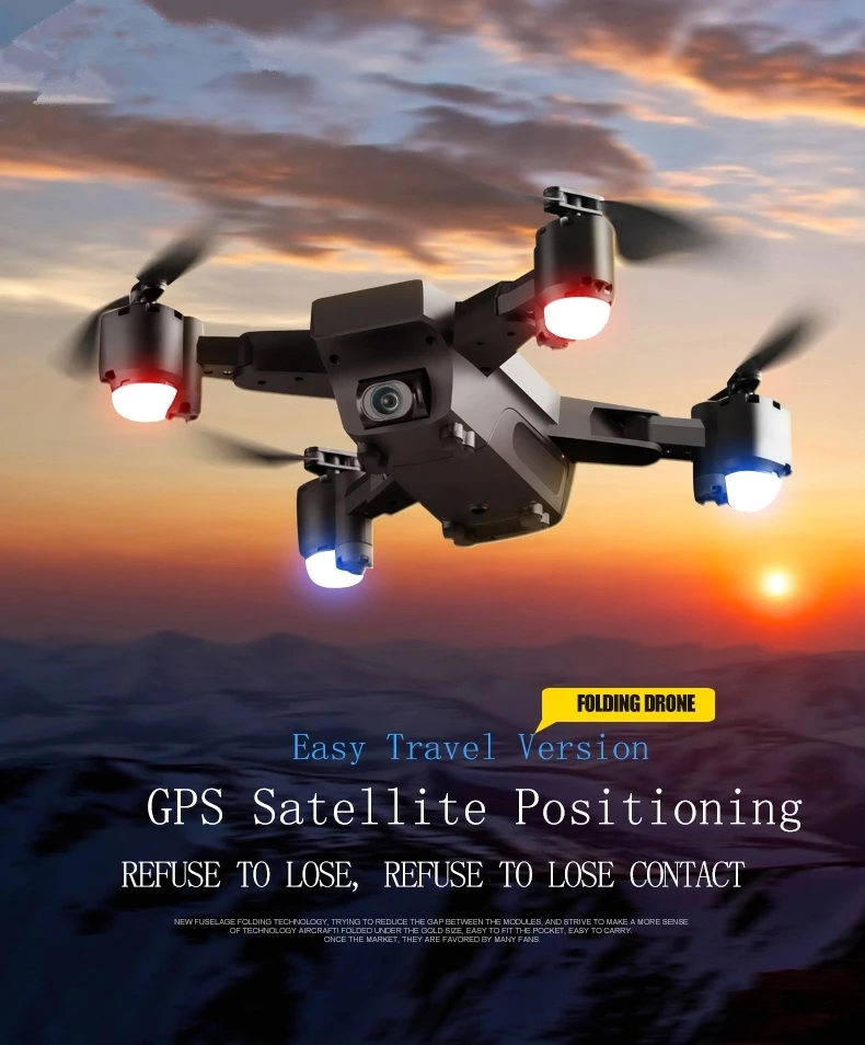 FPV RC Drone With Live Video And Return Home Foldable RC With HD 1080P Camera Quadrocopter