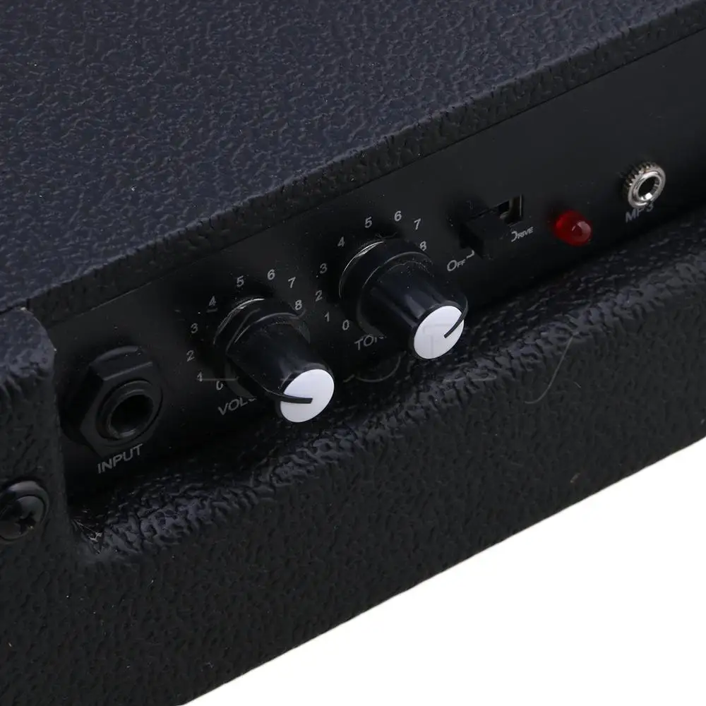 Yibuy черный пластиковый металлический гитарный динамик усилитель 9V 5W музыкальный инструмент