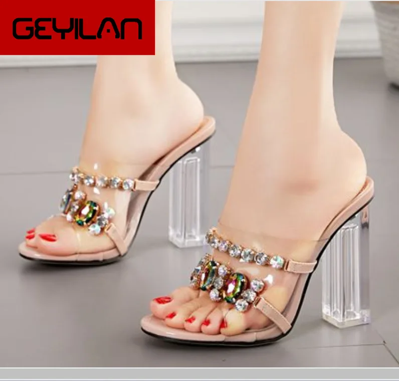 

2020 Women's Shoes Will Code Woman Sandals Transparent Rhinestone Slipper Jai008-9