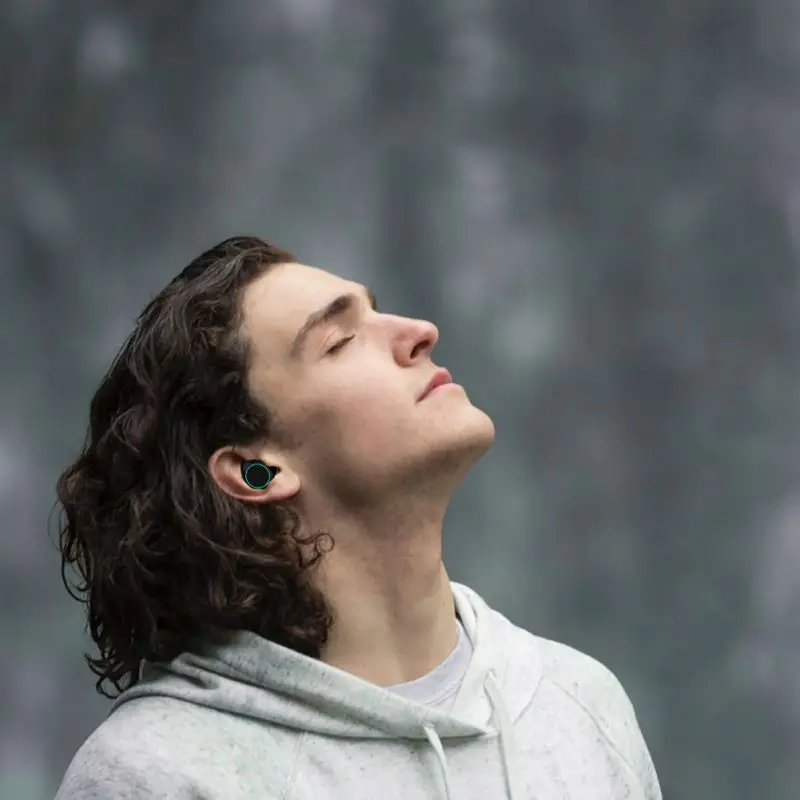 Мини для Bluetooth стерео наушники-вкладыши, портативный беспроводной водонепроницаемый спорт бас наушники-вкладыши поддержка зарядки коробка