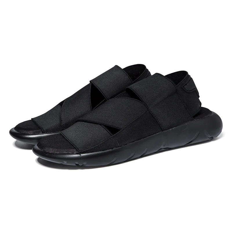 Newest High Quality Men Sandals Shoes Superstar Brand Footwear Male Summer Designer Shoes Black Men Casual Shoes Rubber - Цвет: Черный