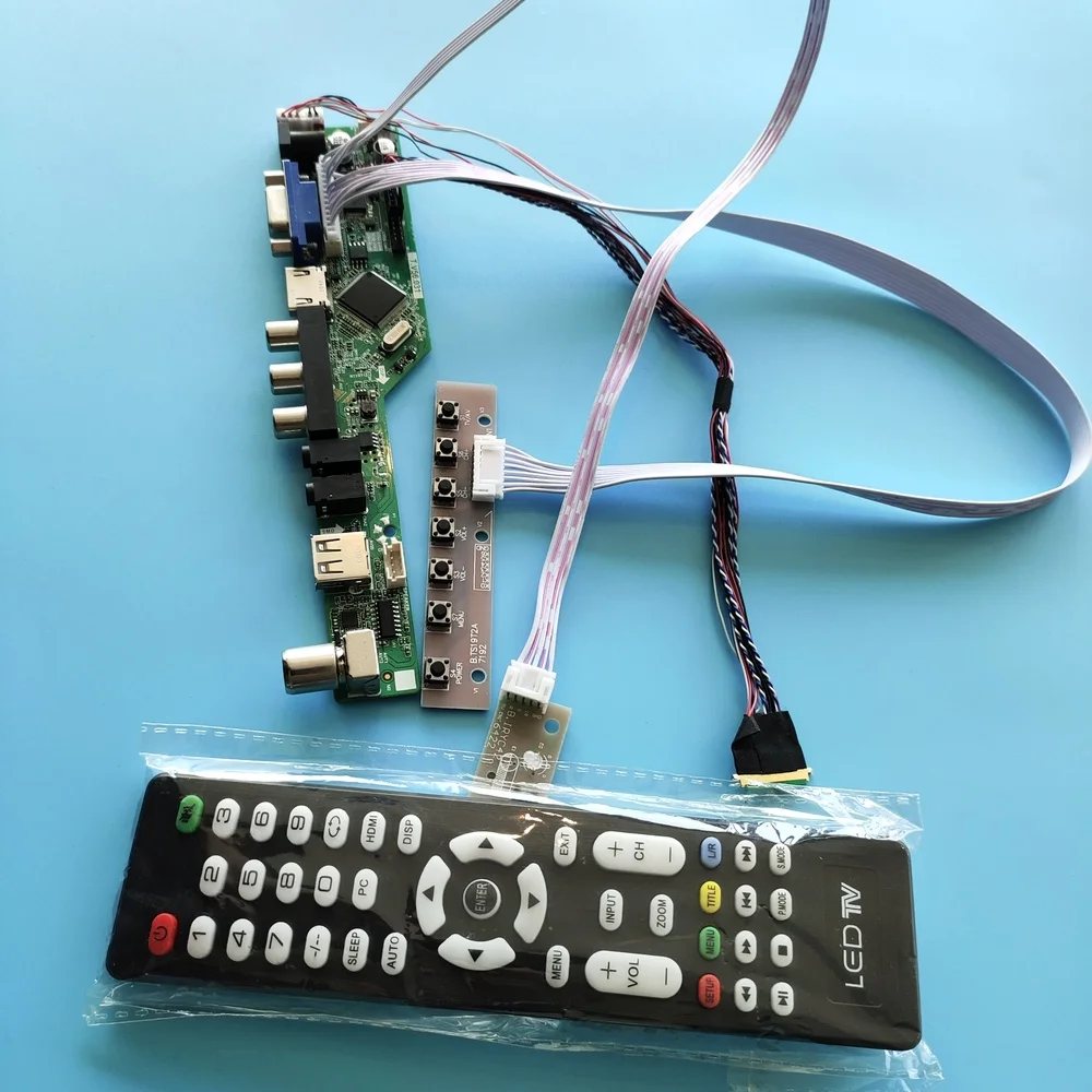 

Комплект для LTN173KT03 TV AV панель экран ЖК светодиодсветодиодный VGA пульт дистанционного управления 1600x900 USB 40pin LVDS 17,3 "контроллер плата драйвера