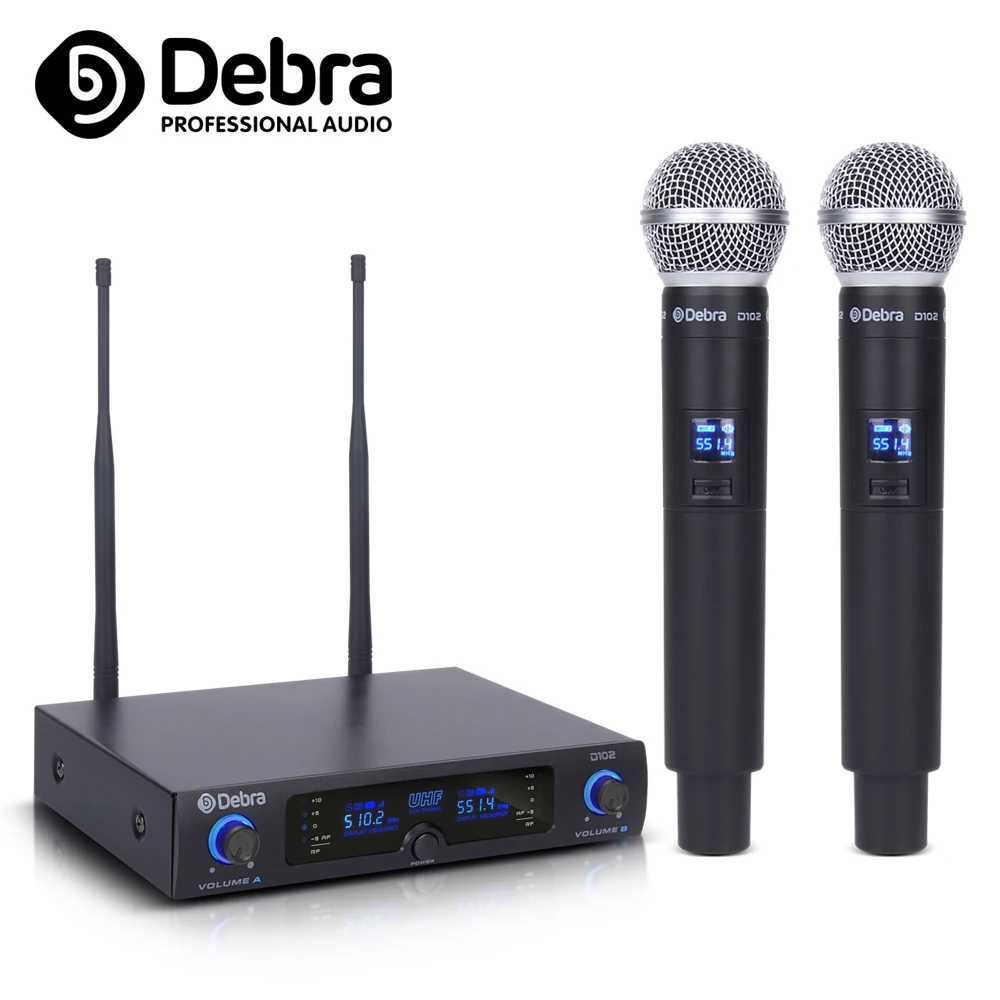 Потрясающий звук! D 102 UHF Беспроводной металлический ручной микрофон система 2