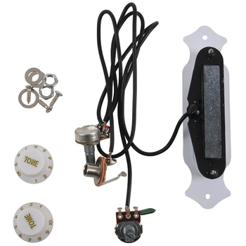 

Yellow brown Guitar Sound Hole Pickup Prewired Wiring Harness for 4 & 6 String Cigar Box