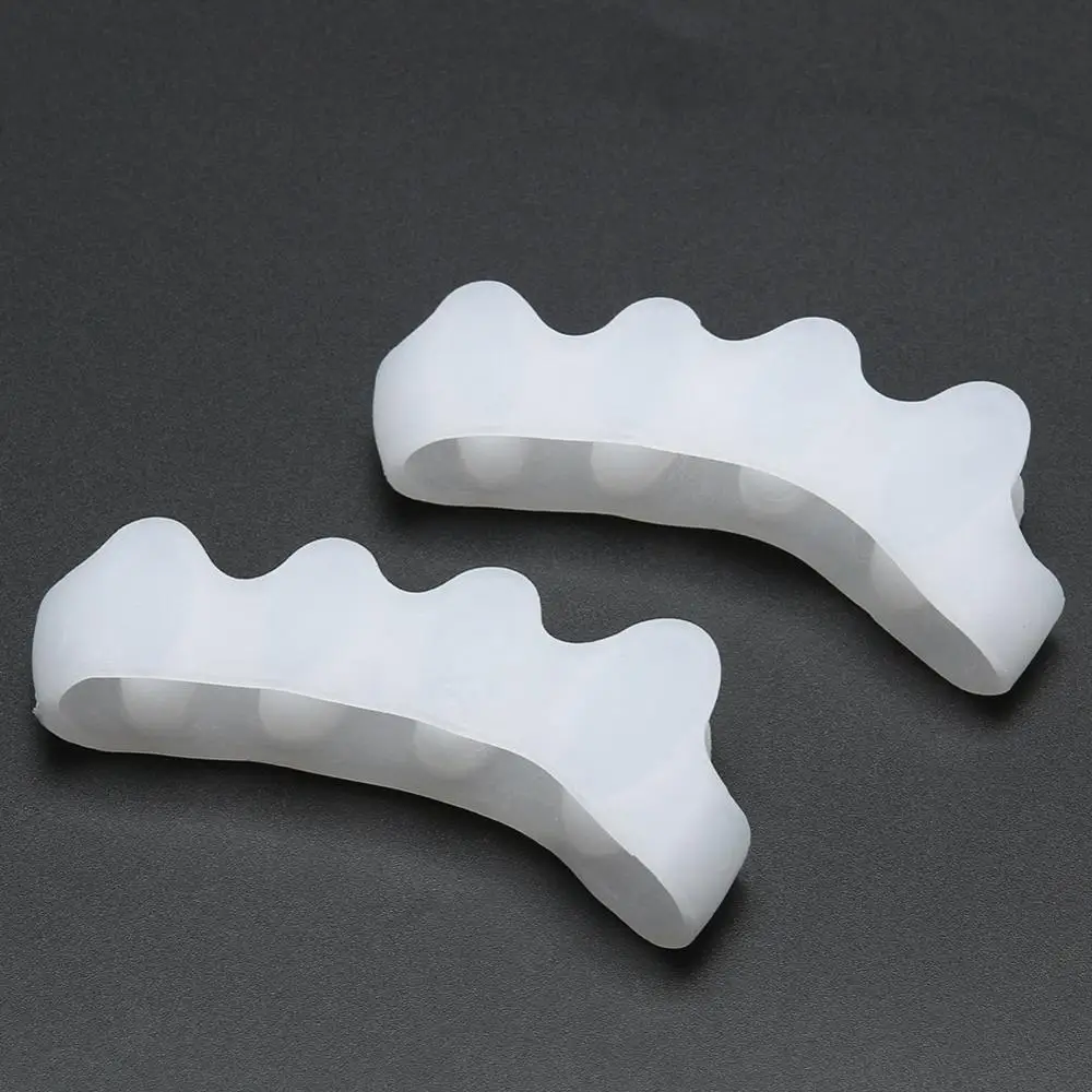 2Pcs/set Corrector Toe Protector Silicone Toe Separating Gel Toe Separator Flexible Finger Spacer Preventing Blisters Nail Tool