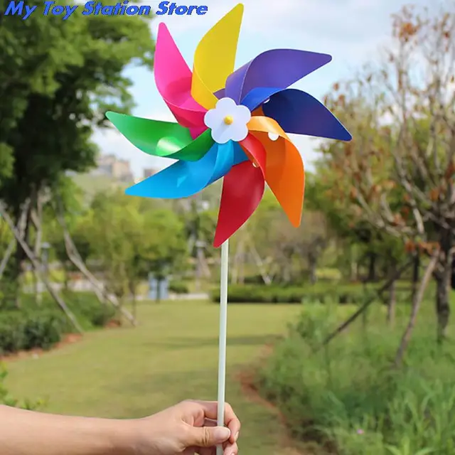 Hot Sale 1 Pcs NEW Garden Yard Party Camping Windmill Wind Spinner Ornament Decoration Kids Toy 2