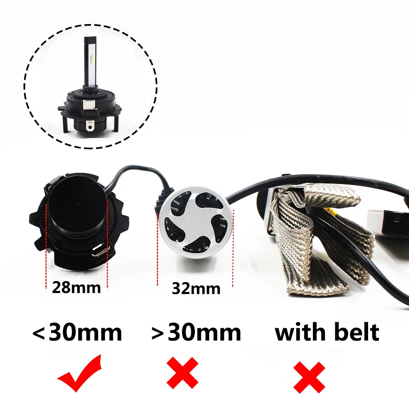 Rockeybright H7 светодиодные фары Фиксатор Зажим для Volkswagen OldJetta Sagitar golf 5 led h7 адаптер