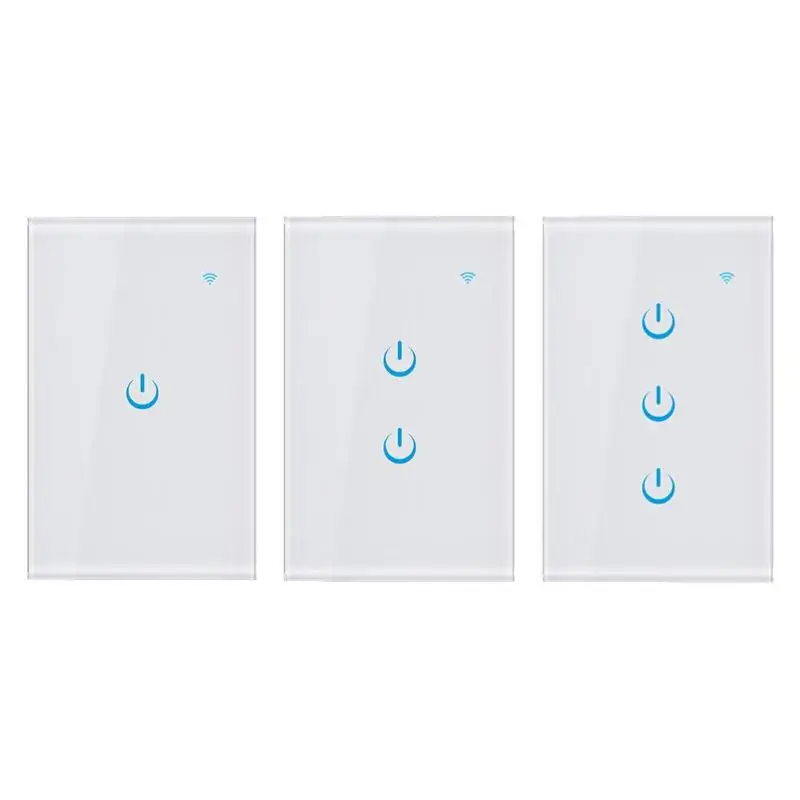 

Tuya US Smart WiFi Touch Light Switch PC and ABS Fire Protection Level V0 Shell for Google Home Amazon Alexa Voice Control