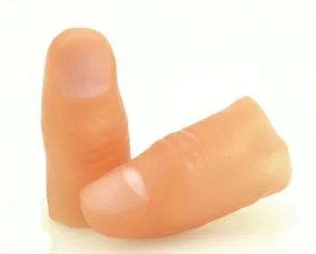 

[Funny] 100Pcs/lot Simulation Fake Soft Thumb Tip Finger Fake Magic Trick Close Up Vanish Appearing Finger Prank Prop child toys
