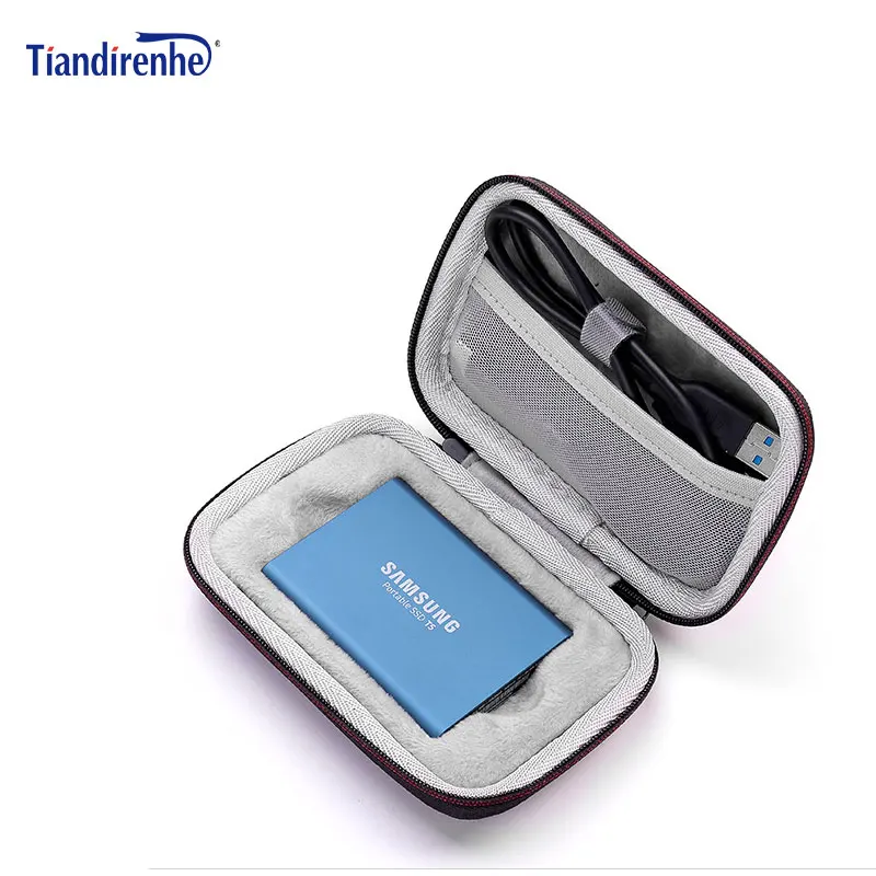 Жесткий противоударный чехол EVA для samsung T5/T3/T1 портативный SSD 250GB 500GB 1 ТБ 2 ТБ USB 3,1 внешние твердотельные накопители